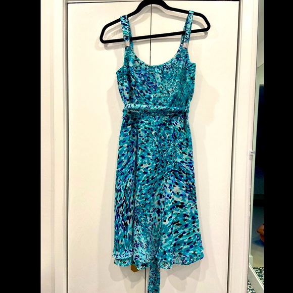 Black house white market chiffon dress - Picture 1 of 1